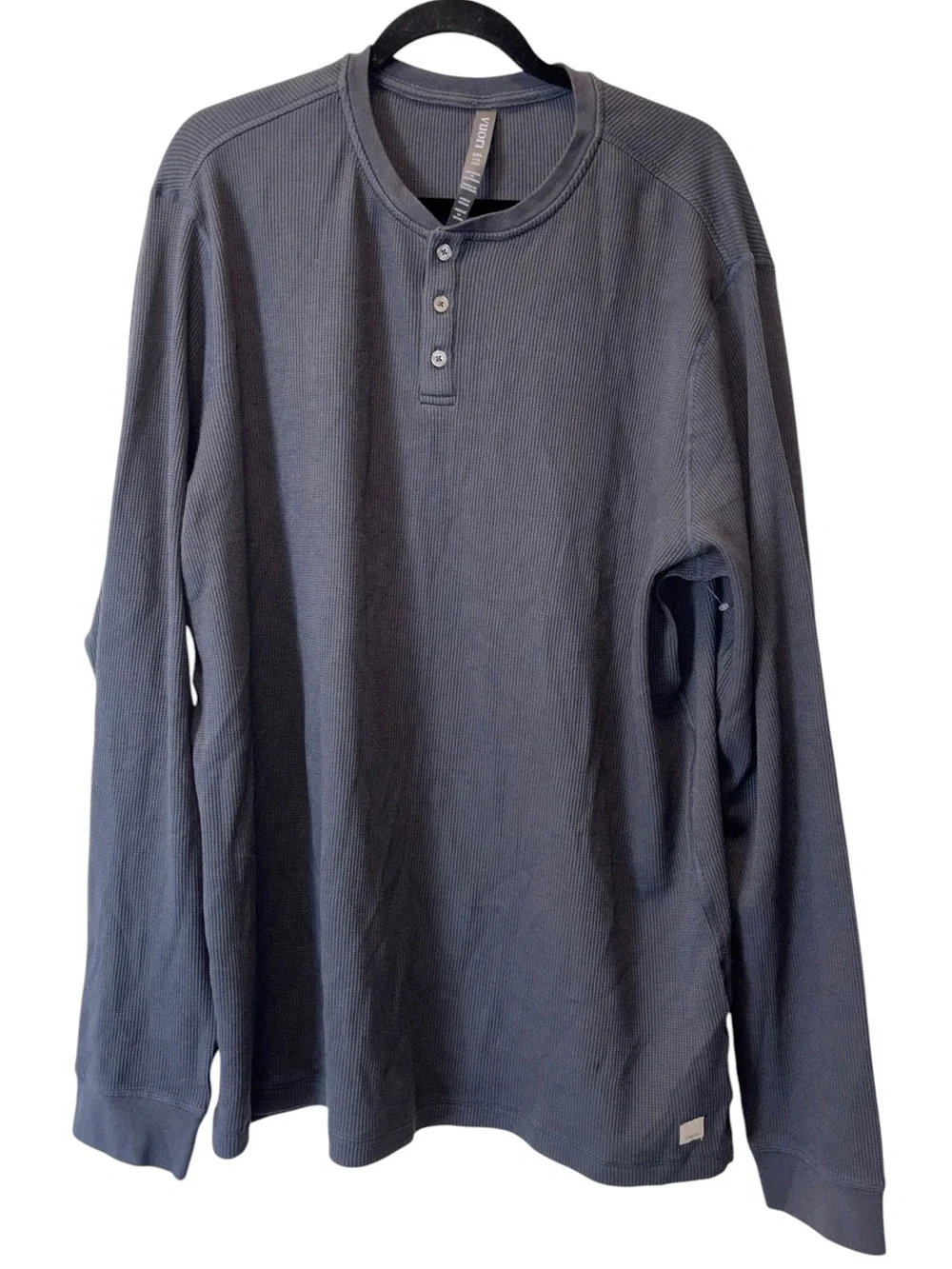 Vuori Heather Gray Waffle Long Sleeve XXL